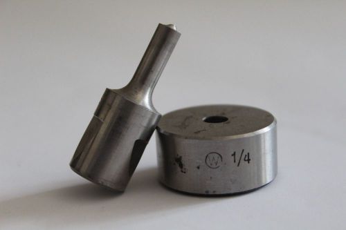 PUNCH DIE DI ACRO DIACRO ROPER WHITNEY .25 &#034; ROUND PUNCH PRESS 1/4&#034;