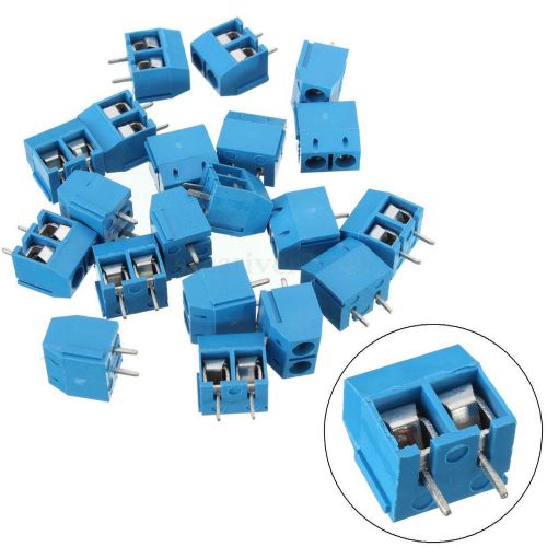 20x kf301-2p 5.08mm 2 pin plug m2.5 screw terminal block connector 5.08-301-2p for sale