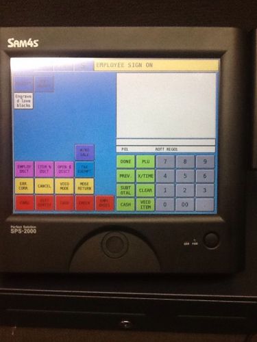 SAM 4S SPS-2000 TOUCH SCREEN POS REGISTER-DRAWER-2 PRINTER-CARD READERS-WORKS