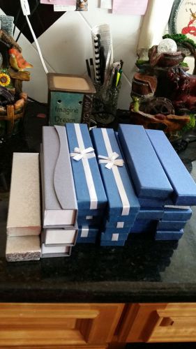 LARGE LOT (20) JEWELRY GIFT BOXES FOR BRACELETS, NECKLACES--