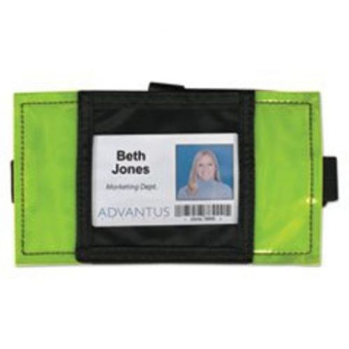 ** reflective arm badge holder  3 1/2 x 3 1/2  green/black  6 per box for sale