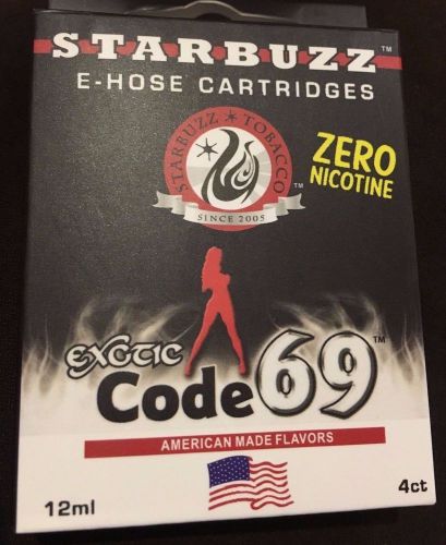 Starbuzz E Hose Cartridge Code 69 Flavor Electronic Hookah 4 Pack 12ml