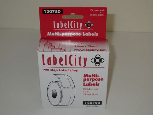 LABELCITY MULTI-PURPOSE LABELS 750 LABEL ROLL 1&#034; X 1&#034; BRAND NEW IN PACKAGE