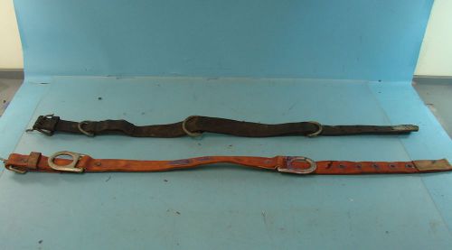 Lot of two ironworker belts. klein &amp; sons tools model 5442. leather. vtg. for sale
