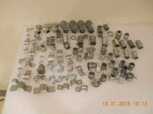MISC LOT  CONDUIT COUPLERS &amp; FITTINGS 1/2&#034; &amp; 3/4&#034;  ELECTRICAL