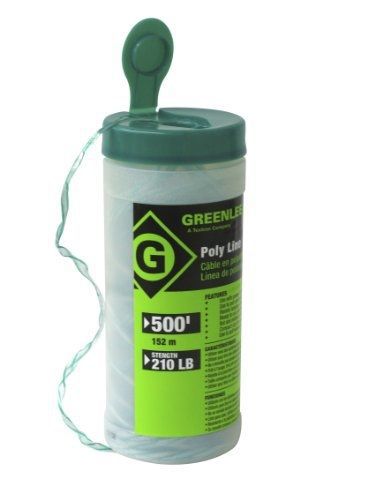Greenlee 430-500 Poly Fish Line, Tracer Green, 500-Foot