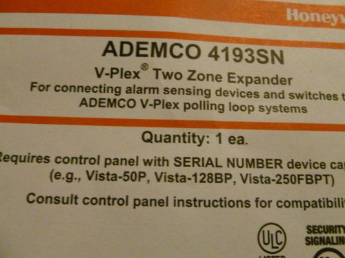 Honeywell Ademco  # 4193SN V-PLEX Input Module (SIM) Two-Zone Serial ID