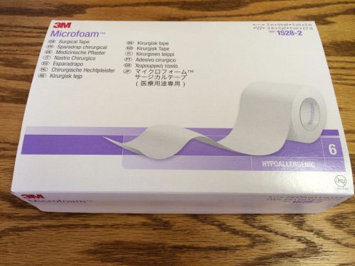 3M Microfoam Surgical Tape 1528-2 / 2 in.x 5.5 yd./ Box of 6 Rolls