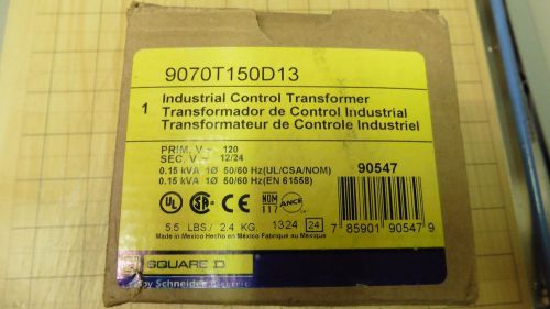 BRAND NEW 9070T150D13 Square D Industrial Control Transformer 120 in 12/24 out