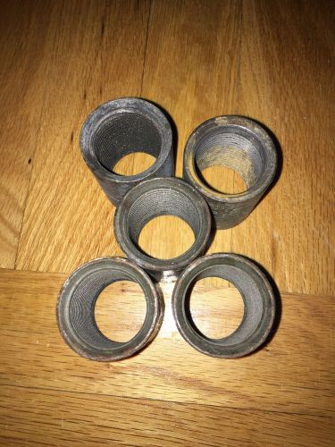 2&#034; threaded nipple steel black pipe coupling extra heavy lot of 5  -- new -- for sale