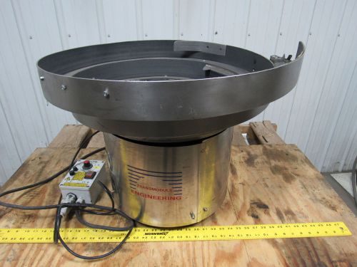 3 master ao40-sx 25&#034; dia. vibratory bowl feeder w/1 magnetic driver 2 rounds for sale