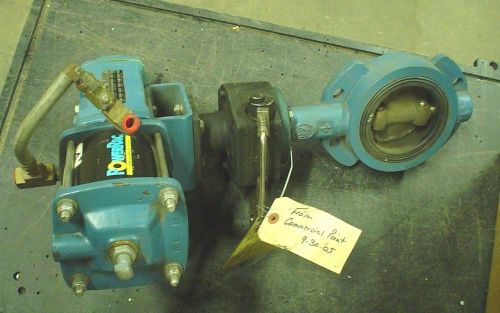 Used DeZurik 9441340 w/ PowerRac cylinder actuator &amp; 4&#039;&#039; butterfly valve