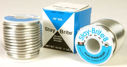 Harris stay brite 8 silver bearing solder 1/8&#034; x 1 lb. pound for sale