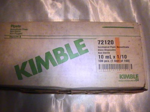 Kimble Serological Pipets, 10ml x 1/10, 85 PS