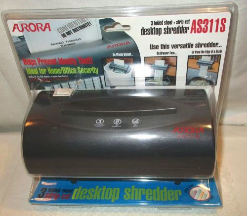 AURORA DESKTOP SHREDDER AS311S – HELPS PREVENT IDENTITY THEFT! NEW!