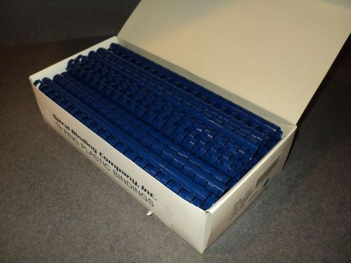 1/2&#034; Plastic Blue Binding Combs 11&#034; Length 19 Rings 100 Combs - New