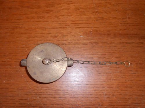 3&#034; NST (NH) Male Thread Plug &amp; Chain, Rough Brass - FP300F