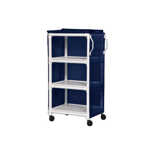 3 shelf cart with cover - 26&#034; x 20&#034; shelves mesh navy          1 ea for sale