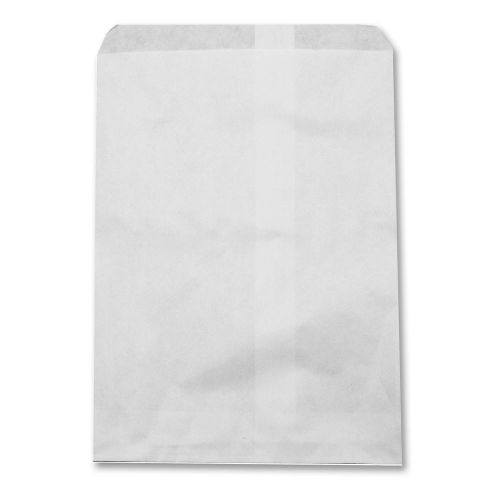 100 white kraft paper bags gift bags merchandise bags  6&#034;x 9&#034; for sale