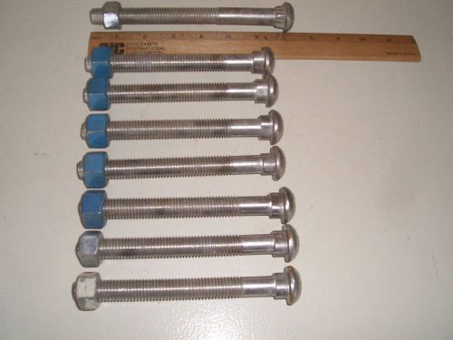 Rockwell Large high-grade 304 stainless steel bolts. Used. Eight each.