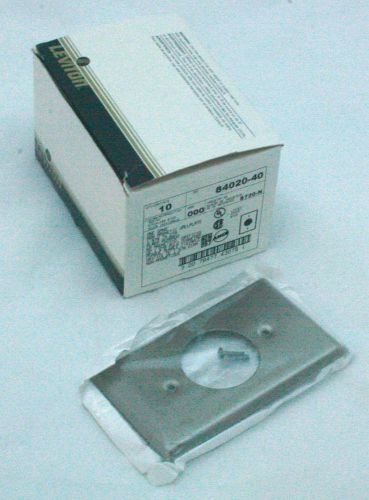 Box of 10 : leviton 84020 single gang 1.578&#034; dia faceplates non magnetic for sale