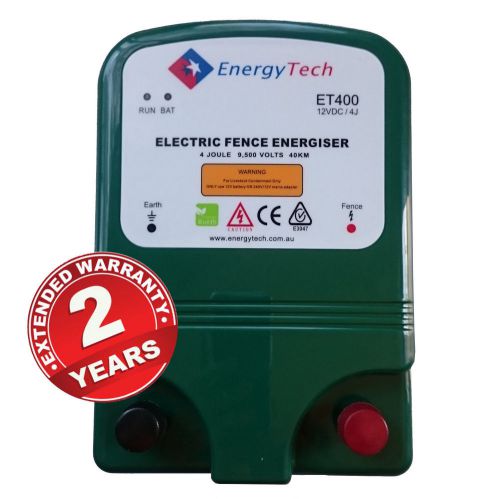 40km electric fence energiser 12v &amp; 240v adapter - optional solar kit available for sale