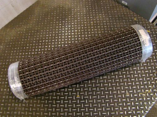 Conveyor belt 30.6&#034; x 1&#039; flush grid reinforced nylon brown M2585-S