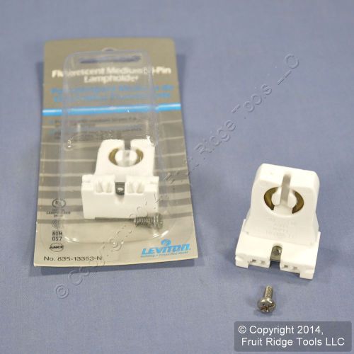 2 leviton fluorescent lampholder sockets medium bi-pin t8 t12 lowprofile 13353-n for sale