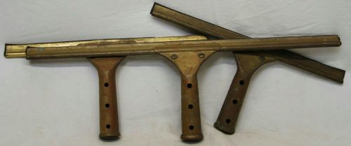 VINTAGE STECCONE PRODUCTS MASTER &amp; GUNGER BRASS SQUEEGEES SET OF 3