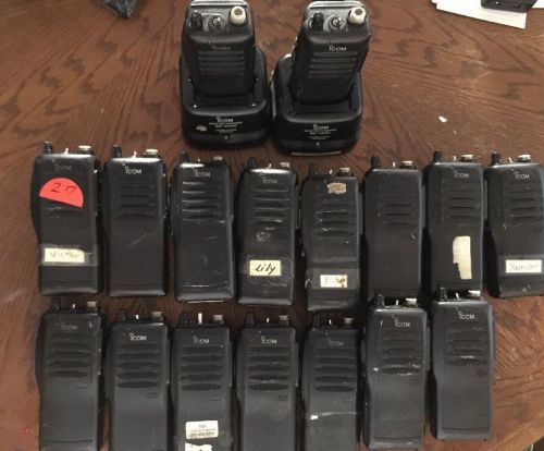 Lot of 17 ICOM IC-F11S  Portable Two-way Radios Please Read