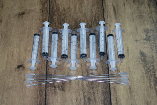 10pcs plastic syringe 10ml with long needle for refilling printer cartridges