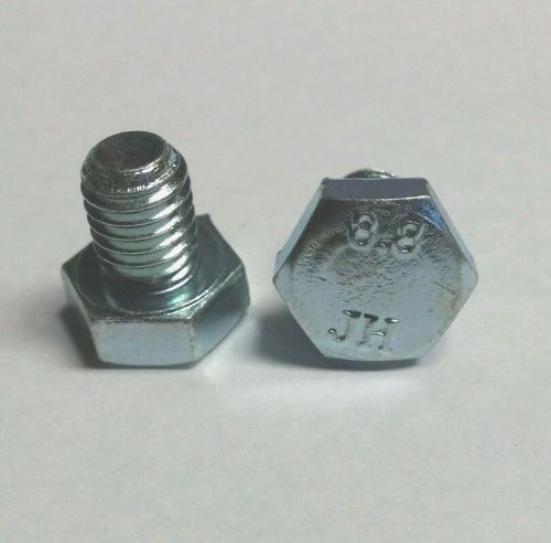M8 -1.25 x 16mm (ft) coarse class 8.8 hex cap screw (bolt) zinc plated pk 100 for sale
