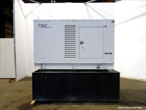 Used- elliott power systems 80 kw standby diesel generator set model 100 rd, sn- for sale