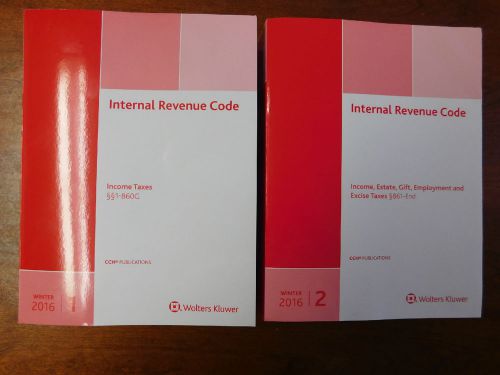 Winter 2016 Set of 2 Books - Internal Revenue Code - Income Tax IRS