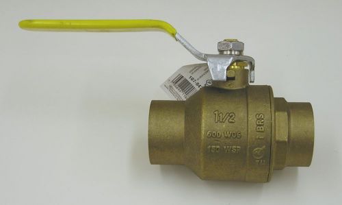 Mueller proline forged brass 1-1/2&#034; full port ball valve (solder) 107-847nl for sale