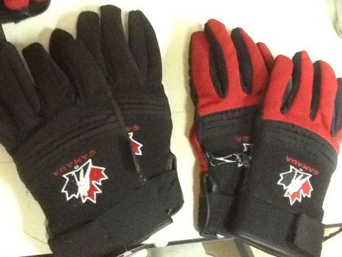 2 new pairs mechanic style stretch licensed team canada work gloves