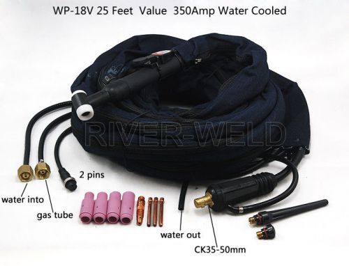 WP-18V-25-2 TIG welding torch Valve Water cooled 350Amp