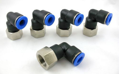 Push in one touch female elbow fittings 3/8 t - 3/8npt for sale