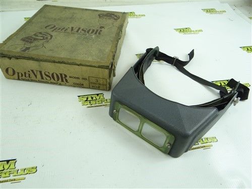 Opti visor optical glass binocular magnifier model 3 for sale