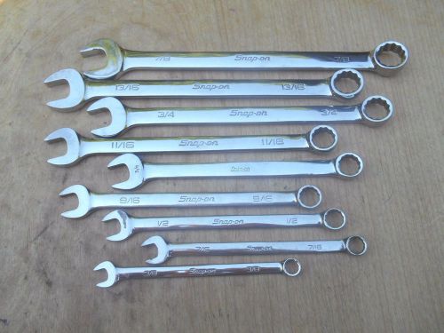SNAP-ON OEX COMBINATION WRENCH SET , 3/8&#034; - 7/8&#034; , 9 PIECE