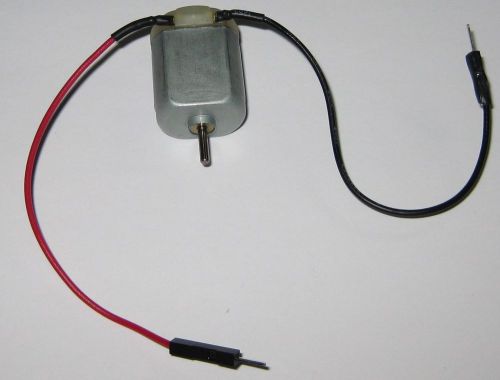 6V DC Electric Motor w/ Wires - 12000 RPM - 20 mm Body Diameter - 2mm Shaft Dia.