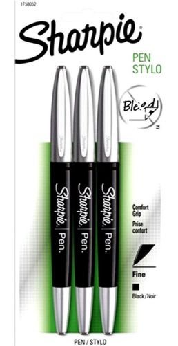 12 SHARPIE GRIP FINE POINT BLACK INK PENS new item