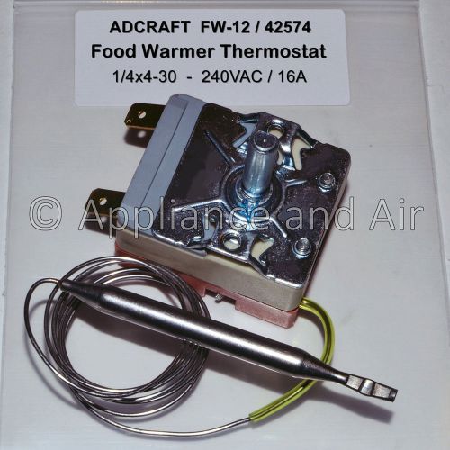 Adcraft fw-12 / fw-1200wt food warmer thermostat - fast shipping for sale