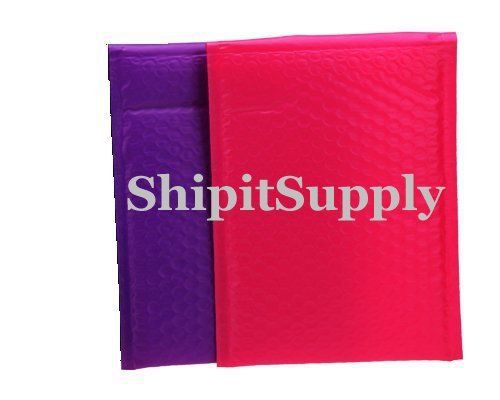 2-500 #000 Poly ( Pink &amp; Purple ) Combo Color Bubble Padded Mailers 4X8
