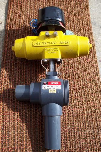 Hytork 130 pneumatic actuator with stonel mq2ve2r switch hayward 2&#034;:gate valve for sale