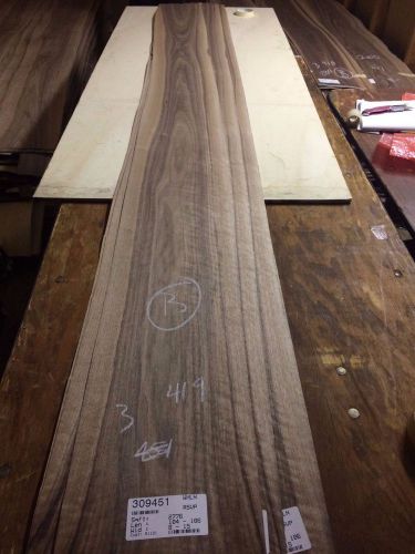 Wood Walnut Veneer 105 X15  total 3pcs RAW VENEER  N419.