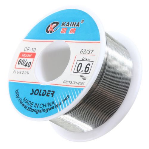 New 0.6mm tin lead solder wire rosin core soldering 2% flux reel tube 60/40 for sale