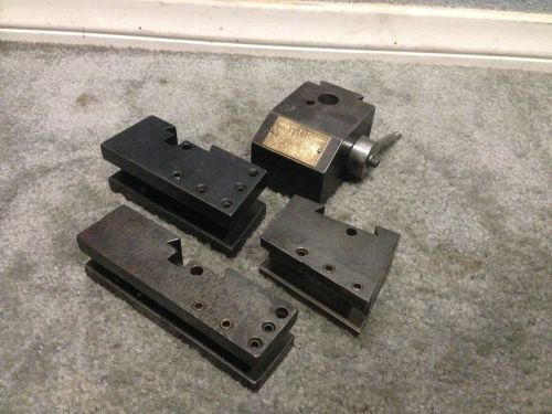 Kdk 100 series quick change tool post + 3 holders - lathe - turning - facing for sale