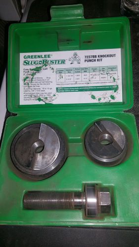** GREENLEE KNOCKOUT PUNCH SET 1-1/2&#034; &amp; 2&#034; WITH CASE 7237BB **