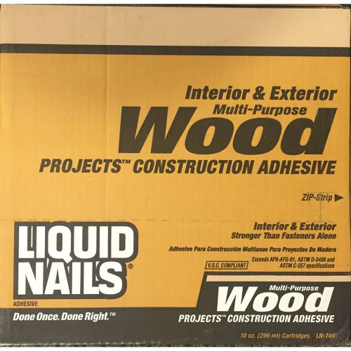 144 Pack Liquid Nails Wood Projects Light Tan Adhesive Caulk (10 oz) LN-740